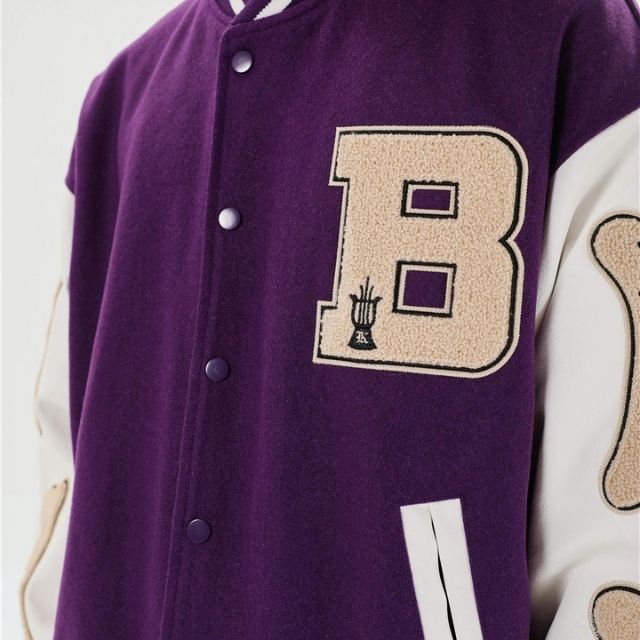 W&W Mode | Varsity Streetwear Bomberjacke mit bestickten Patches