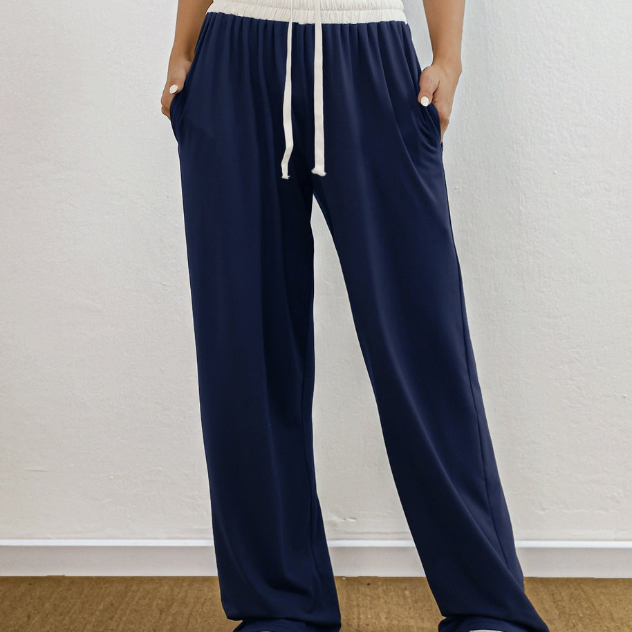 WW | Hohe Stretch Farbkombination Trainingshose Mit Taschen