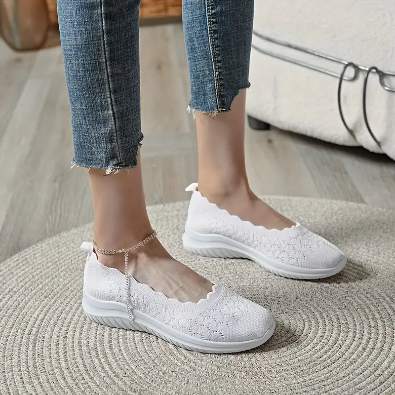 WW | Leicht, Atmungsaktiv, Strick, Slip On Tennis Schuhe
