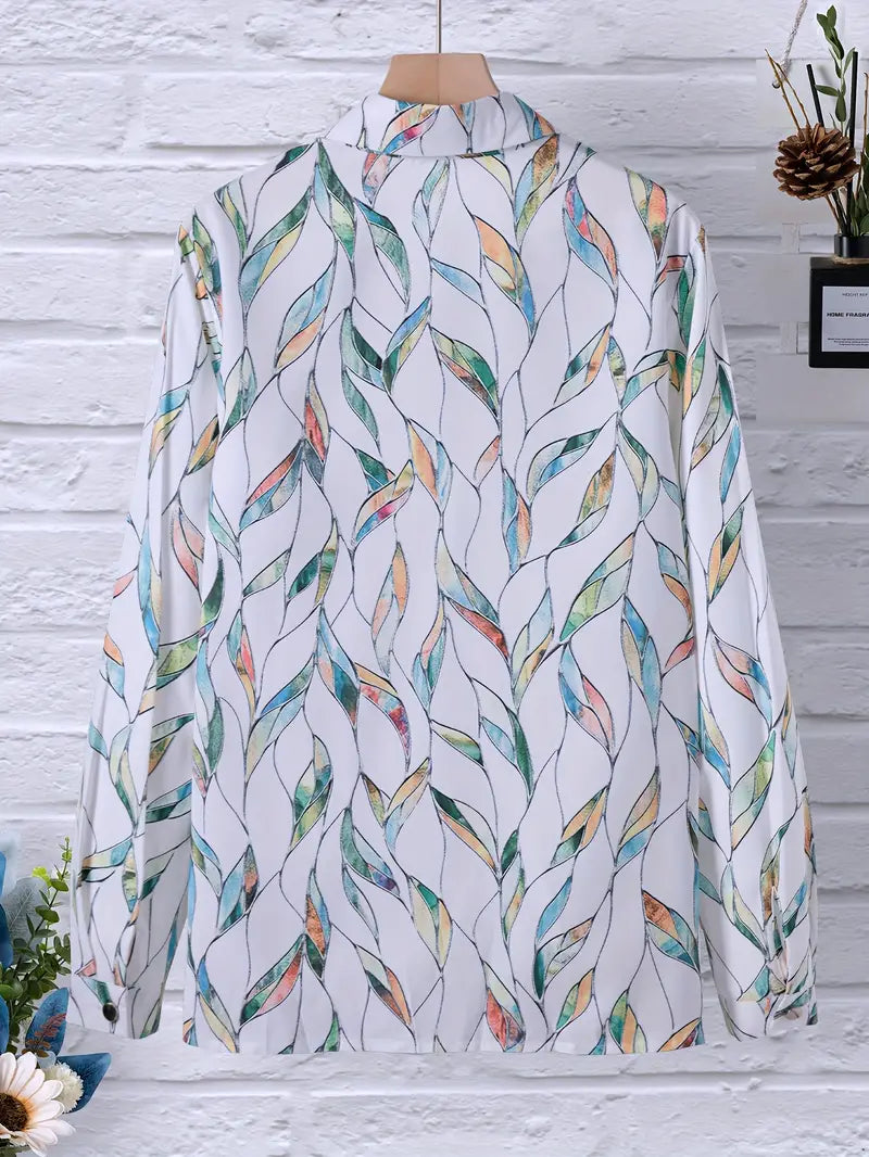 WW | Stilvolle Bluse mit Aufgedruckten Knöpfen