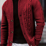 WW | Zopfstrickjacke mit Knöpfen