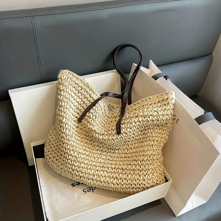 W&W Mode - große gewebte Tragetasche | Tasche im Bohemian-Beachy-Stil