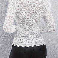 WW | Langärmeliges Spitzentop für Damen