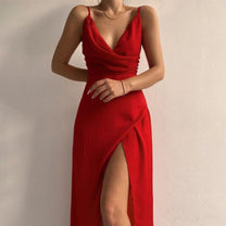 WW | V-Ausschnitt Midikleid Mit Druck Und Schlitz