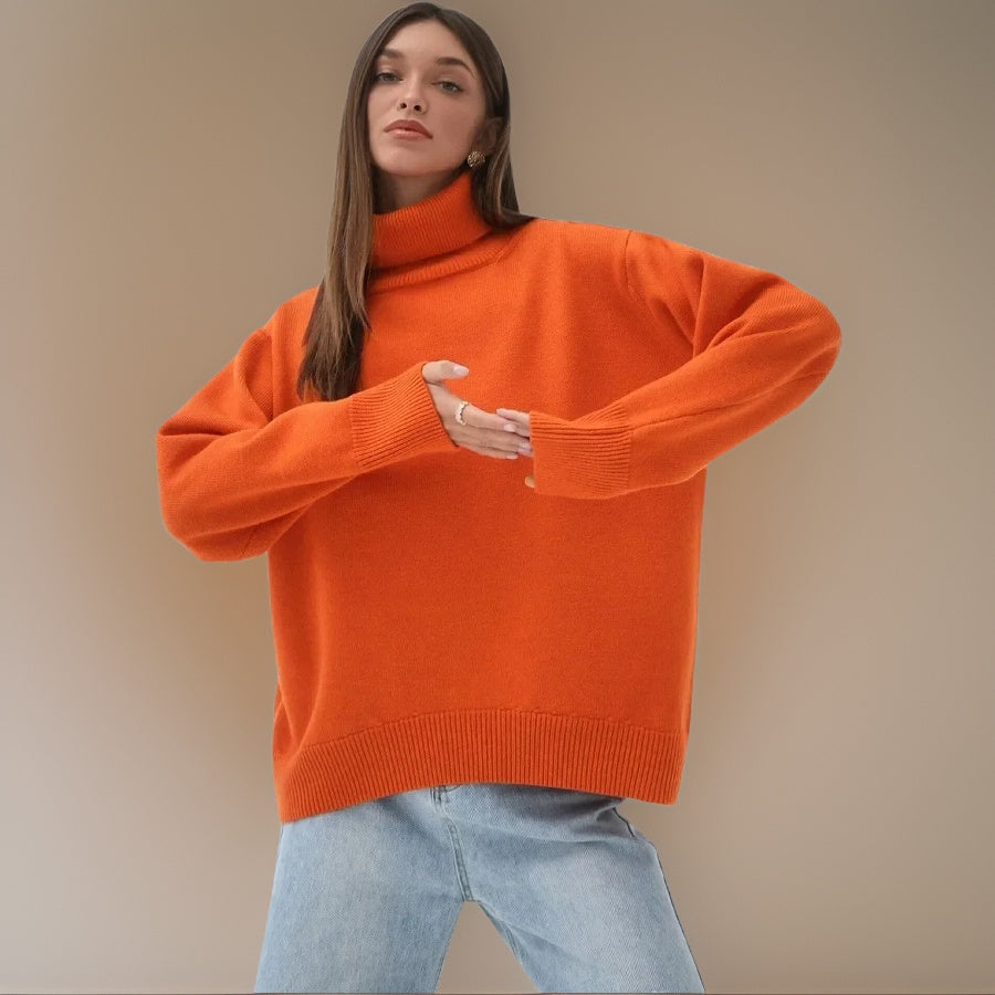W&W Mode | Warmer Oversized Rollkragenpullover Für Den Winter