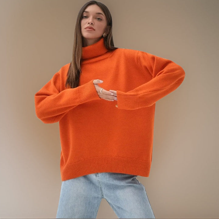 W&W Mode | Warmer Oversized Rollkragenpullover Für Den Winter
