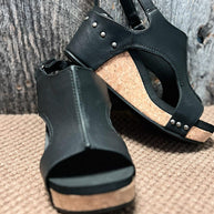 WW - Damen Plateau-Keilsandalen aus Kork mit Fesselriemchen | Stilvolle Sandalen mit offenem Zehenbereich und Keilabsatz für Damen