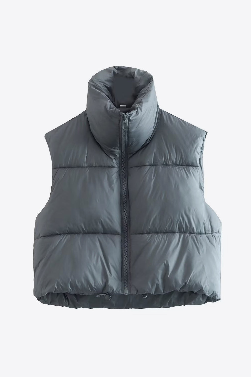 WW | Zip-Up Drawstring Puffer Weste