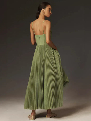 WW | Midi Ärmellos Kleid Mit Gefälteltem Tüll-Bustier