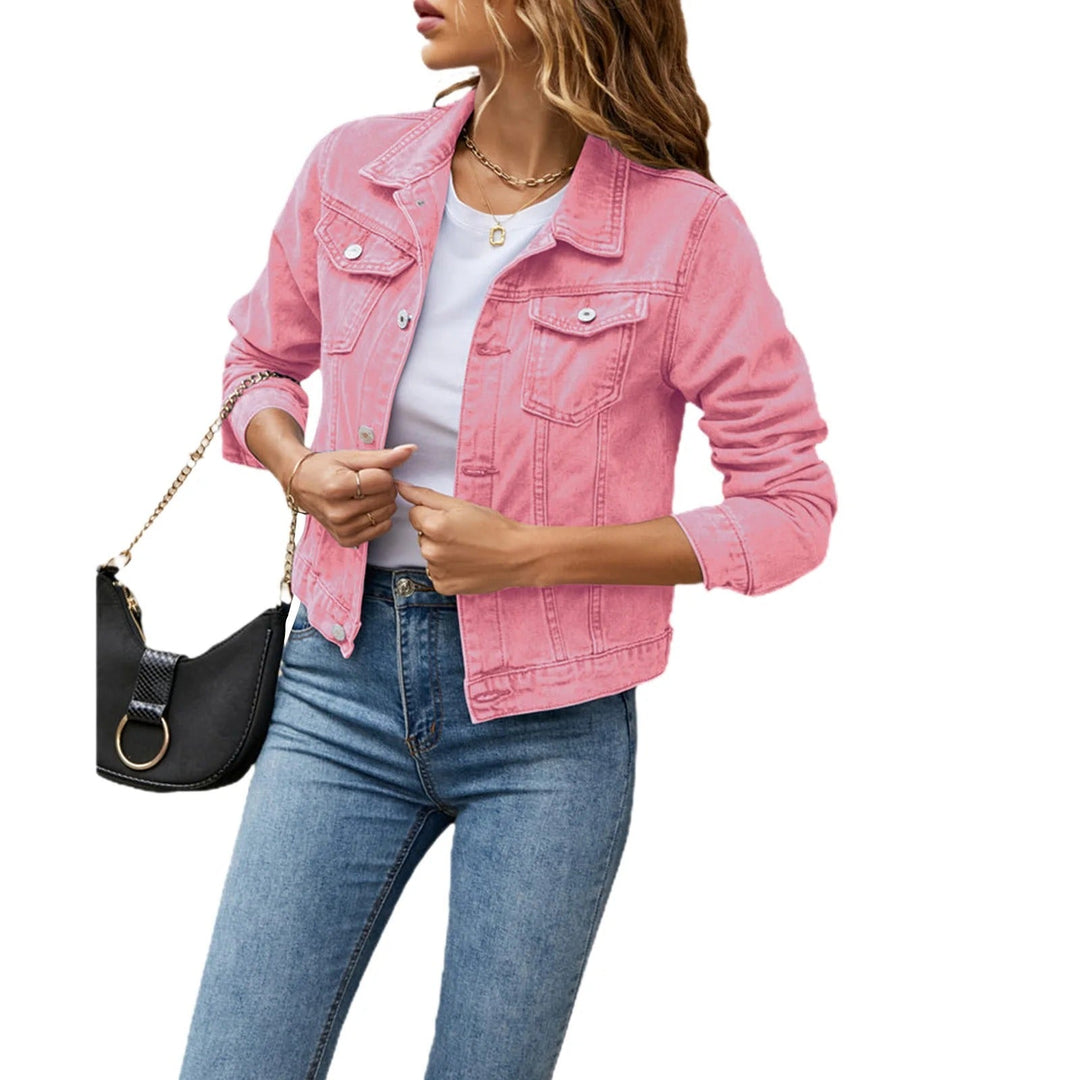 W&W Mode | Sommerjeansjacke mit Knöpfen für Damen
