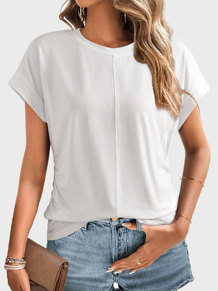 WW | Raffiniertes Rundhals Kurzarm T-Shirt