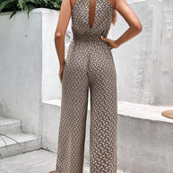 WW | Ärmelloser Jumpsuit mit aufhängendem Halsband