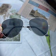 WW | Klassische Aviator-Sonnenbrille mit Goldenem Rahmen für Damen