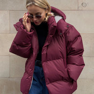 WW | Damen Oversize Winterjacke mit Kapuze