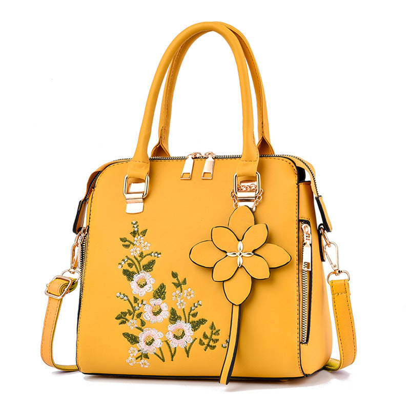 WW | Bestickte Handtasche Für Damen Mit Schulter Und Messenger Design