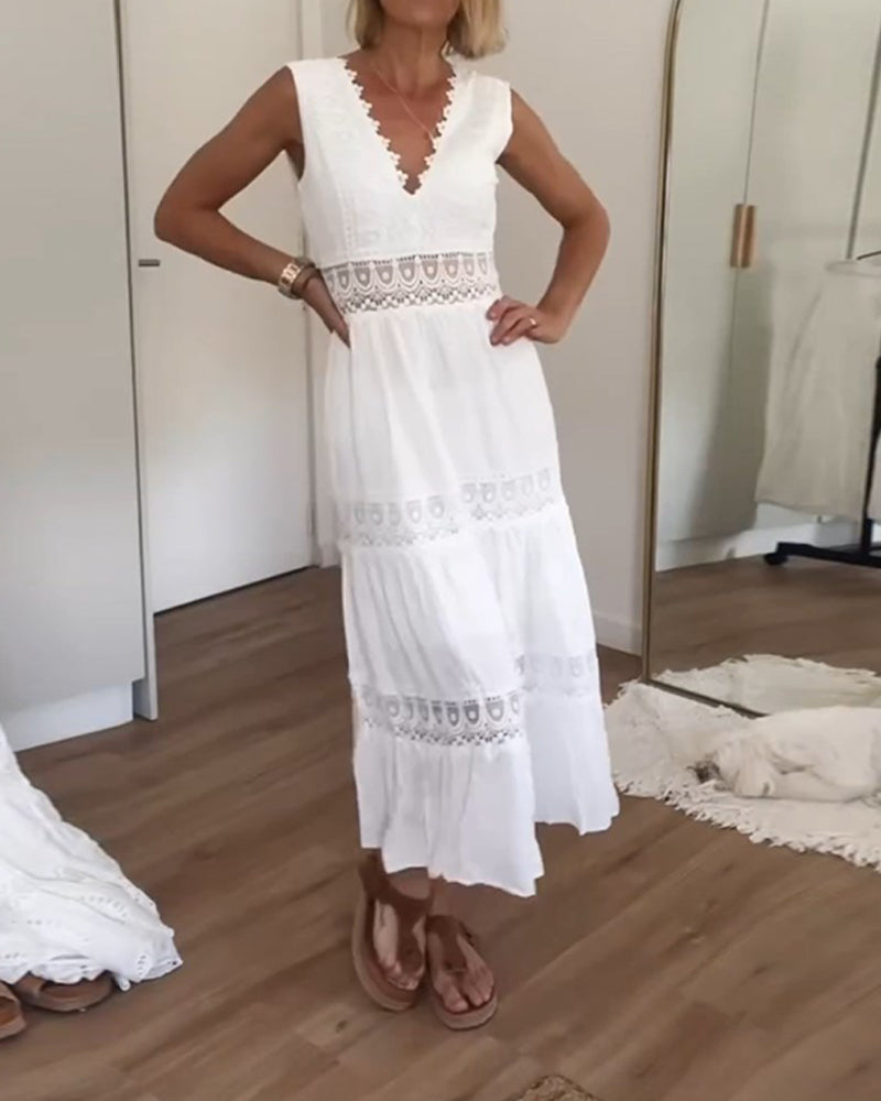 W&W Mode | Spitzenkleid Mit V-ausschnitt