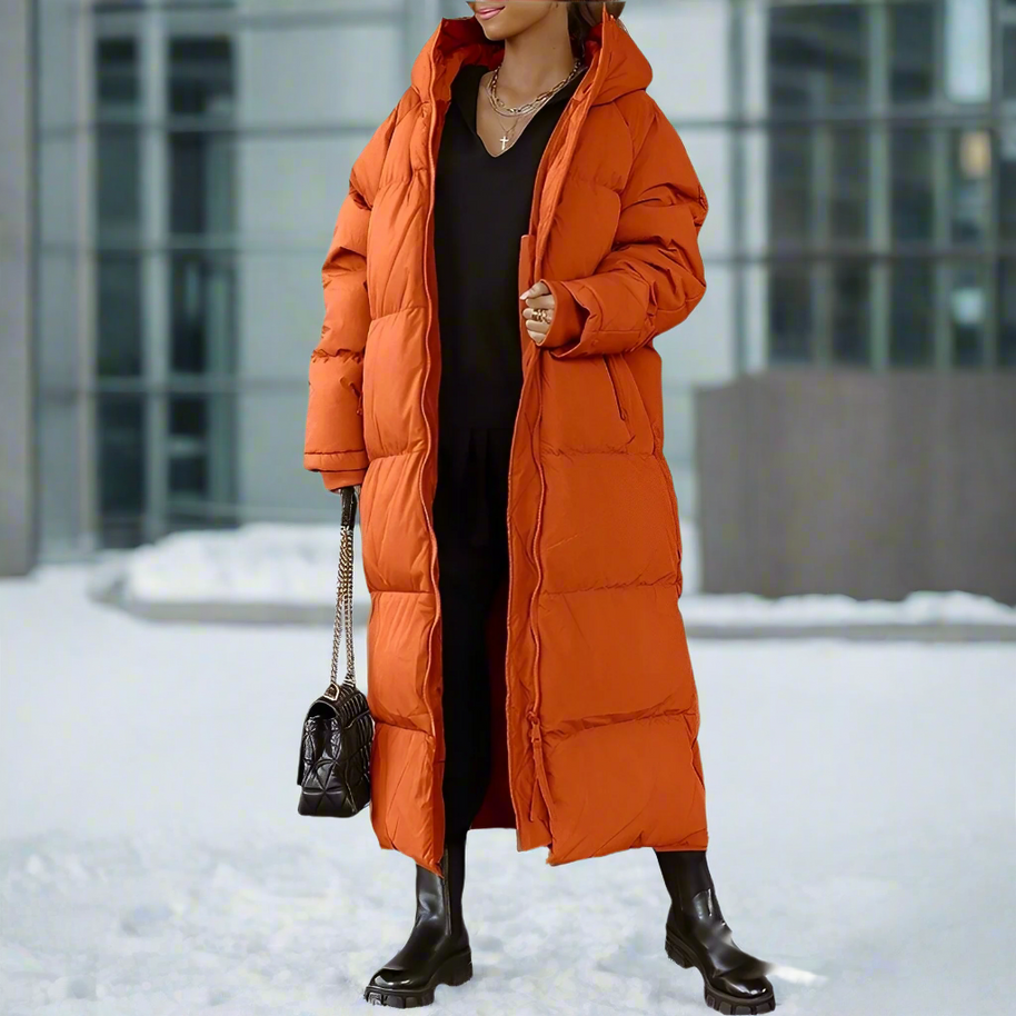 WW | Lässiger Langer Mantel Mit Kapuze