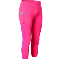 Damen Sportliche Kompressionsleggings mit funktionalen Seitentaschen und hohem Bund WW