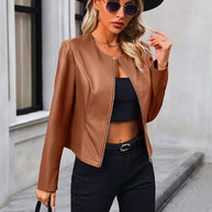 WW | Stylische Bikerjacke aus Leder für Damen