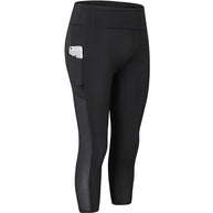 Damen Sportliche Kompressionsleggings mit funktionalen Seitentaschen und hohem Bund WW