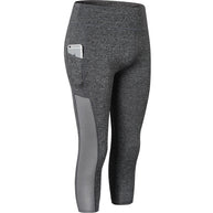 Damen Sportliche Kompressionsleggings mit funktionalen Seitentaschen und hohem Bund WW