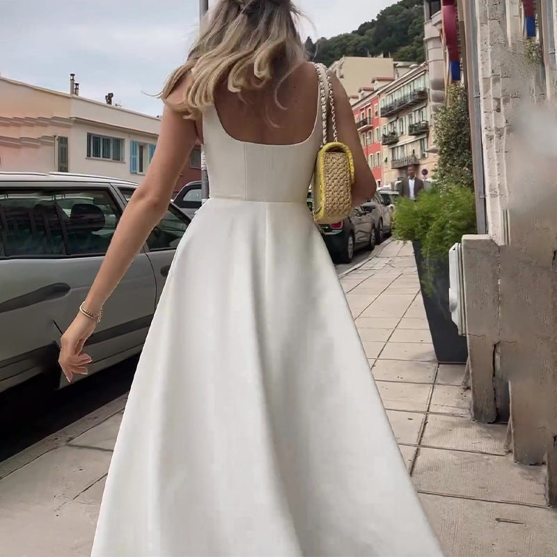 WW | Trägerkleid Mit Eckigem Ausschnitt