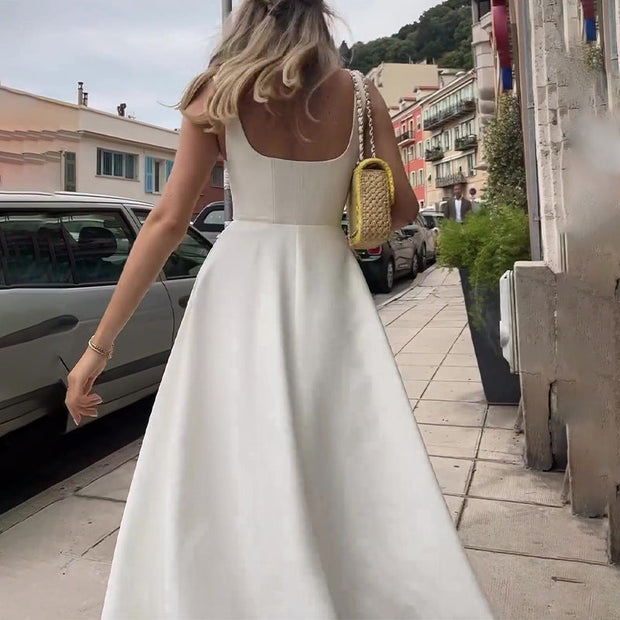 WW | Trägerkleid Mit Eckigem Ausschnitt