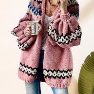 Cardigan mit Laternenärmeln