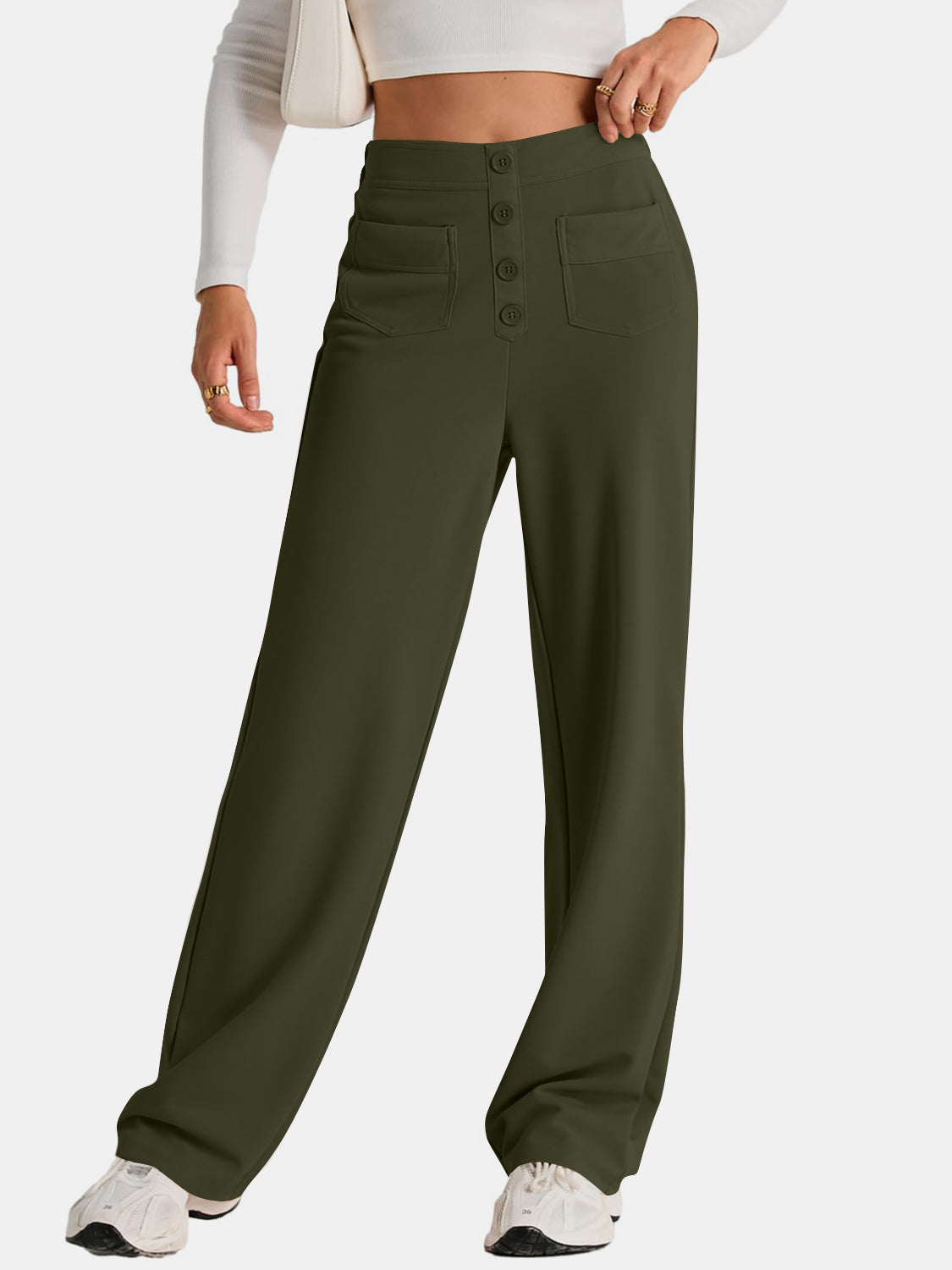 WW | Taille Weite Hose Mit Taschen Elegant Und Komfortabel