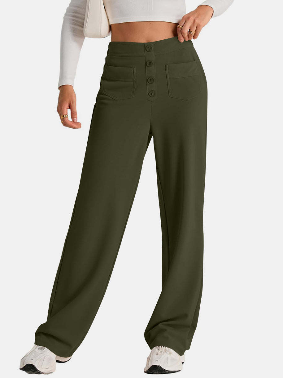 WW | Taille Weite Hose Mit Taschen Elegant Und Komfortabel