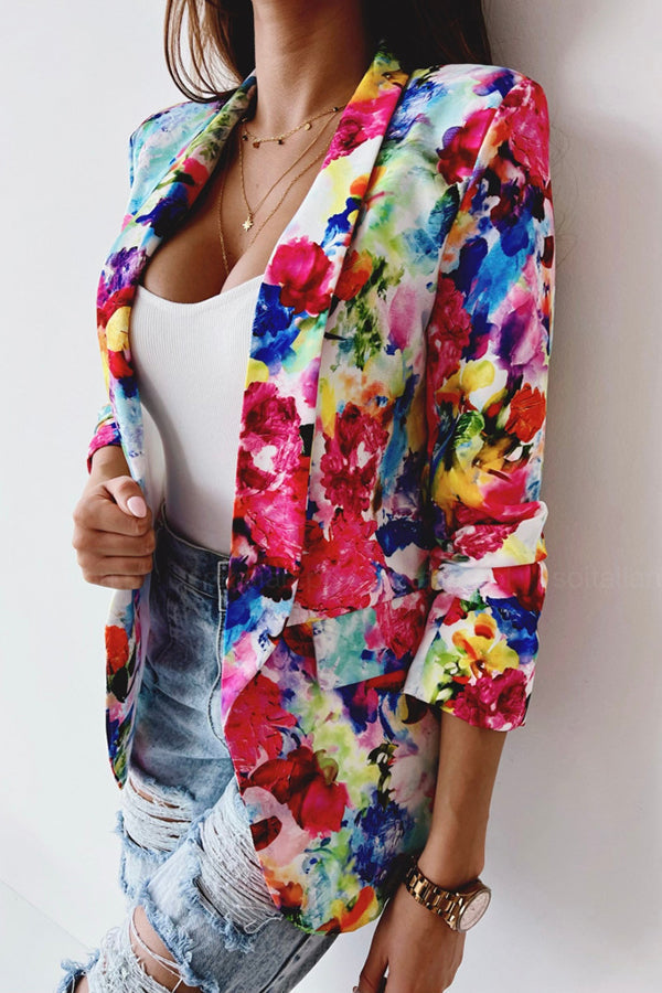 WW | Free And True Lässige Jacke mit Blumenrevers und Blazer