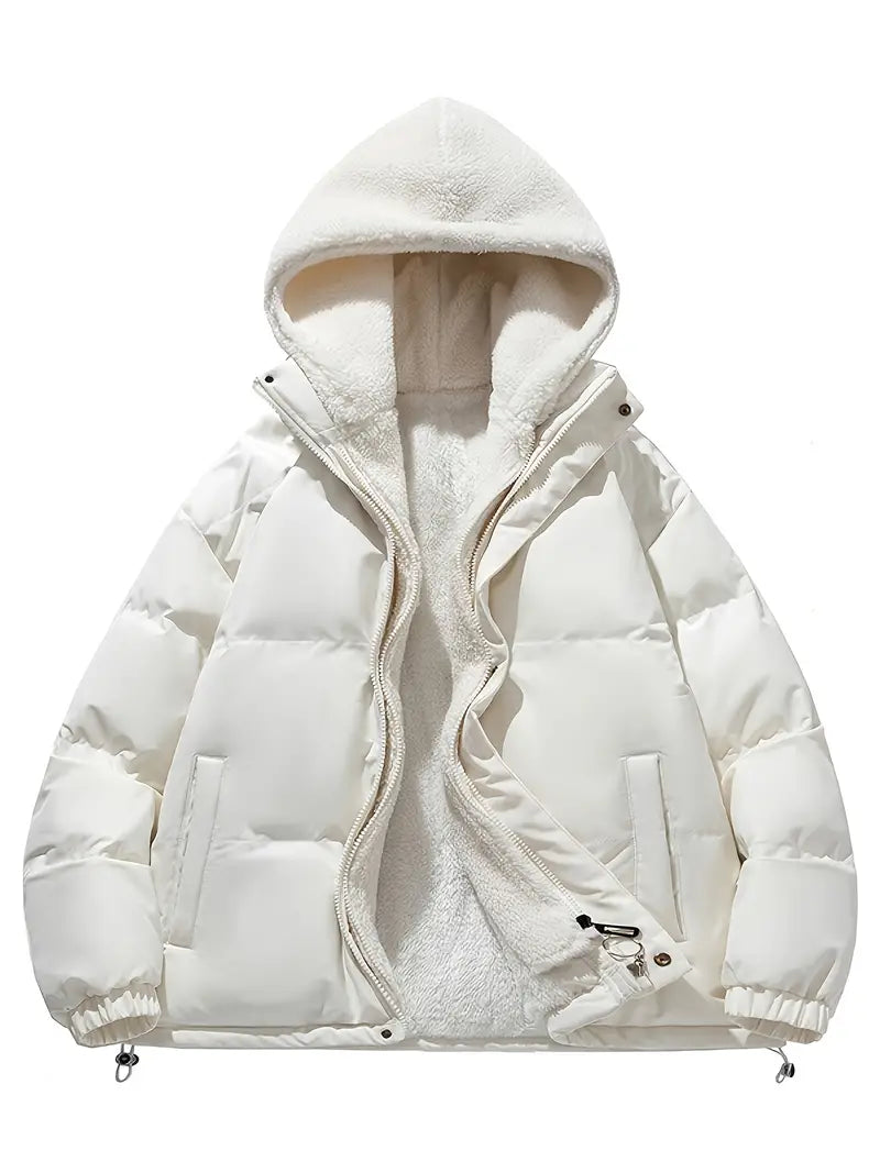 W&W Mode | Langärmelige Vlies Kapuze Jacke mit Taschen