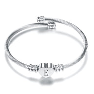 WW | Buchstaben Edelstahl Armreif