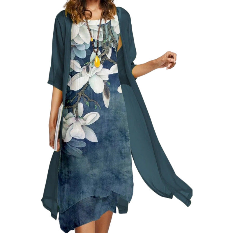 WW | Stilvolles Anzugskleid Mit Blumenmuster