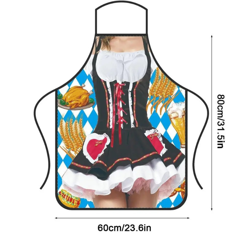 WW | Damen Schürze mit Traditionellem Druck
