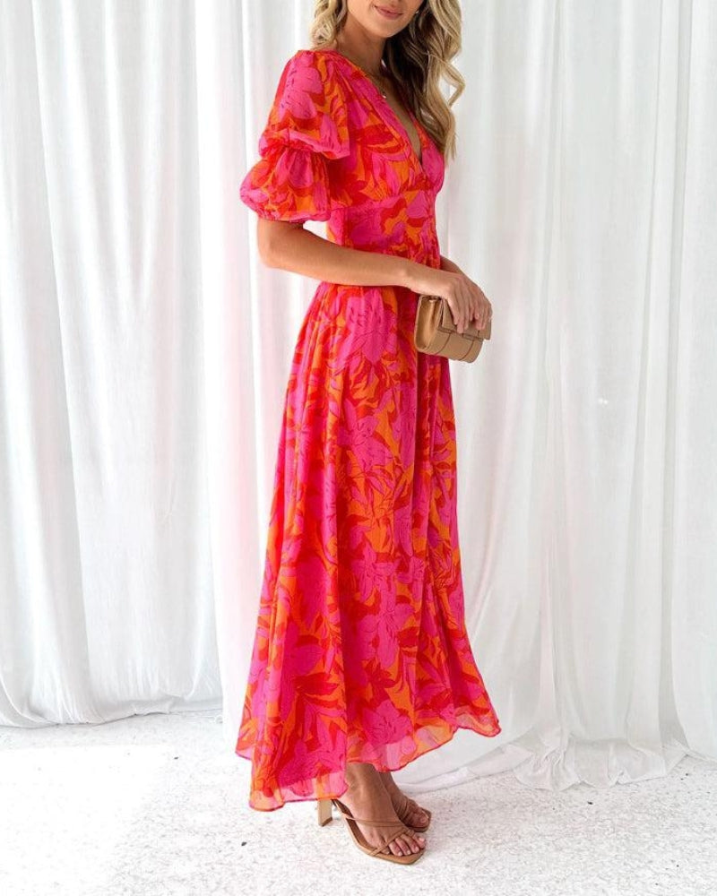 Damen Maxikleid in Rosa