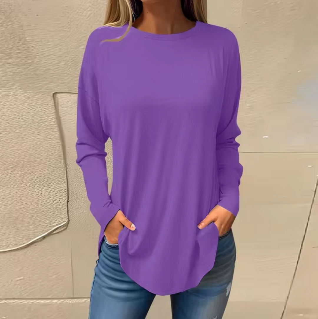 W&W Mode - Rundhals-Pullover aus Baumwolle