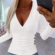 WW | Eleganter, Figurtilpasset Strickjacke Mit V-Ausschnitt