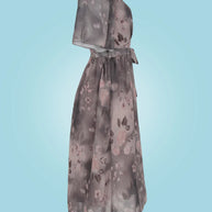WW | Midikleid mit Blumenmuster und V-Ausschnitt