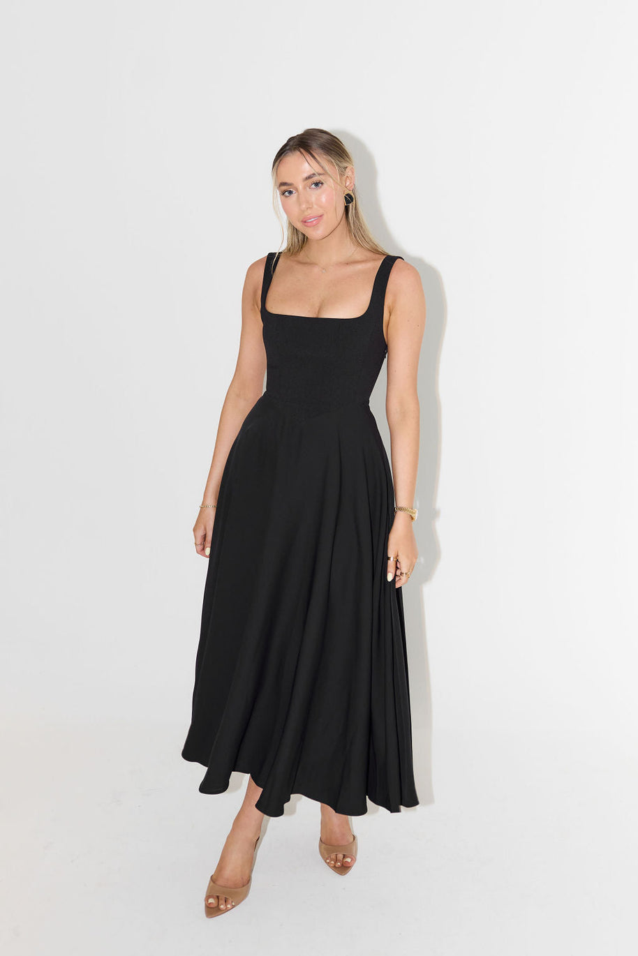 WW | Midikleid mit quadratischer Ausschnitt
