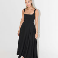 WW | Midikleid mit quadratischer Ausschnitt