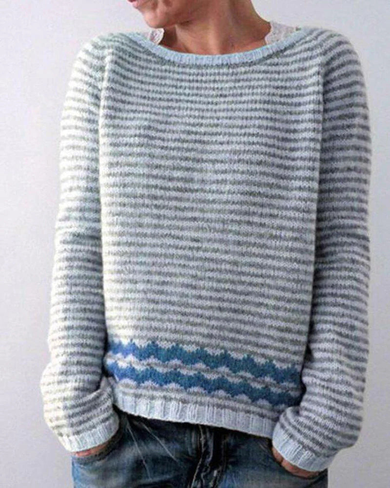 Damen-Retro-Strickpullover