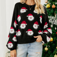 WW | Casual Pullover Mit Weihnachtsdruck Damen