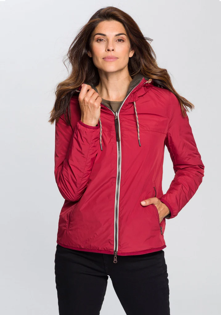 WW | Leichte Damen Jacke Mit Kapuze Und Steppdesign, Übergangsjacke