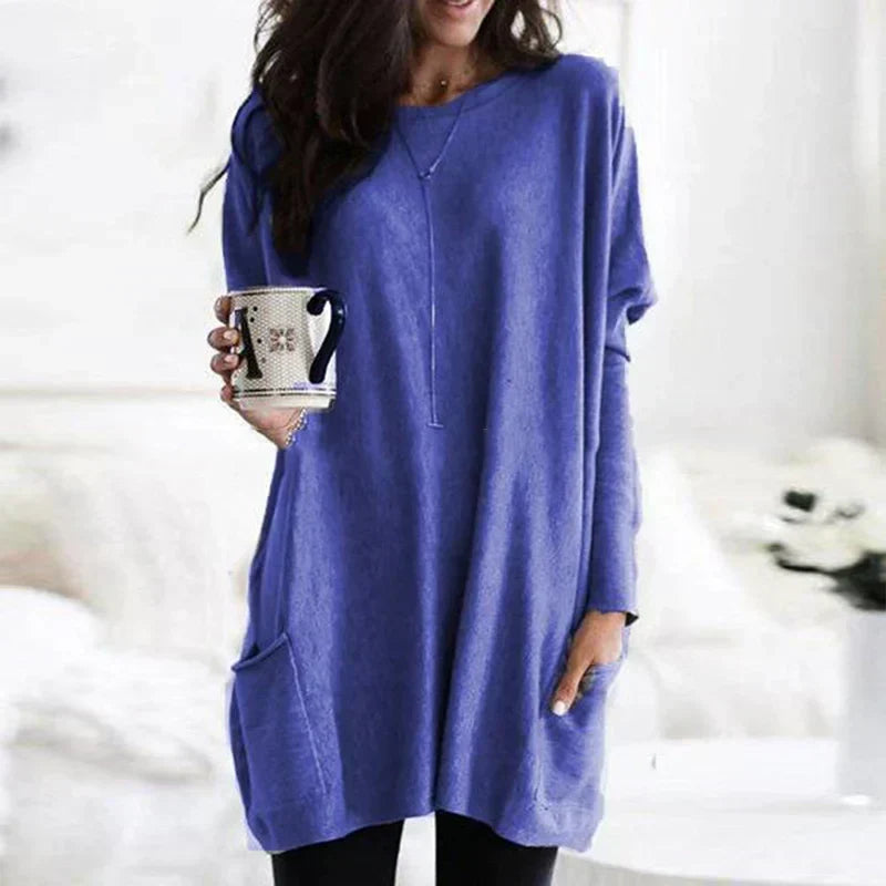 W&W Mode - Damen Oversized-Tunika Pullover für entspannten Komfort