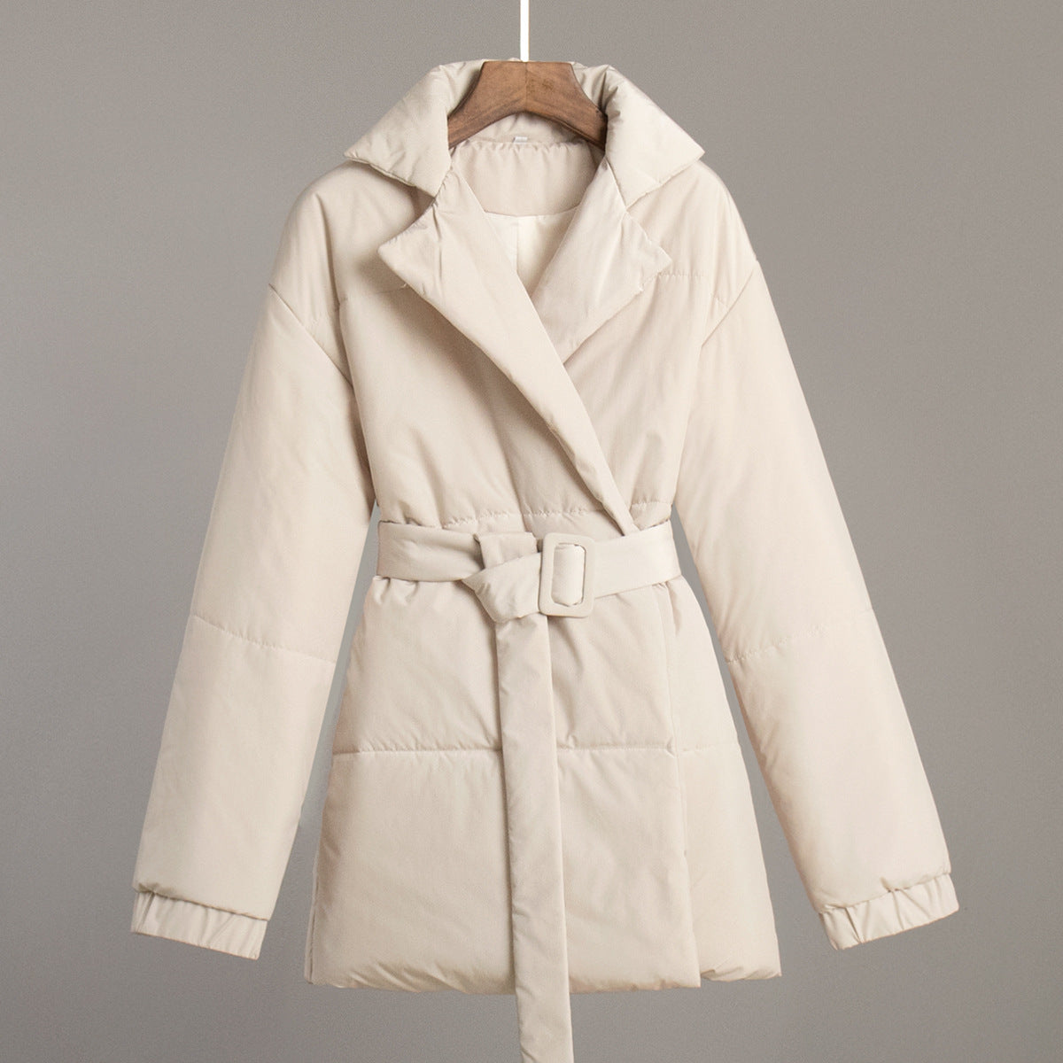 WW | Stylischer Winter Baumwollmantel mit Gürtel