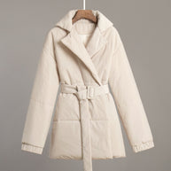 WW | Stylischer Winter Baumwollmantel mit Gürtel