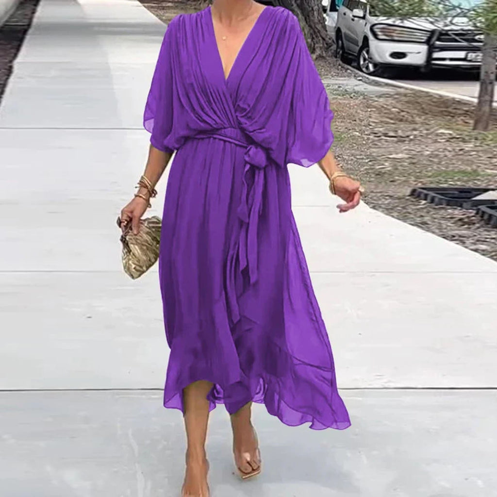 WW | Fließendes Longline Midi-Kleid