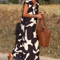 Amara™ - Maxikleid mit Print und V-Ausschnitt