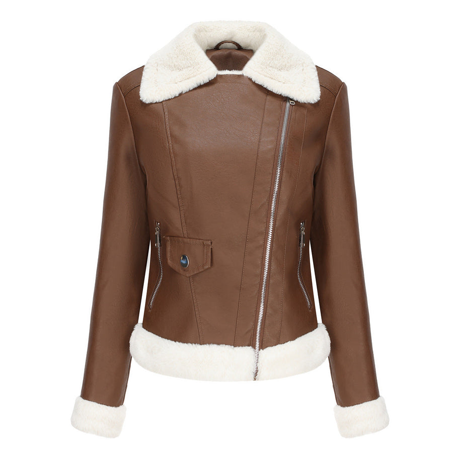 WW | Winterlederjacke mit Fleece-Futter